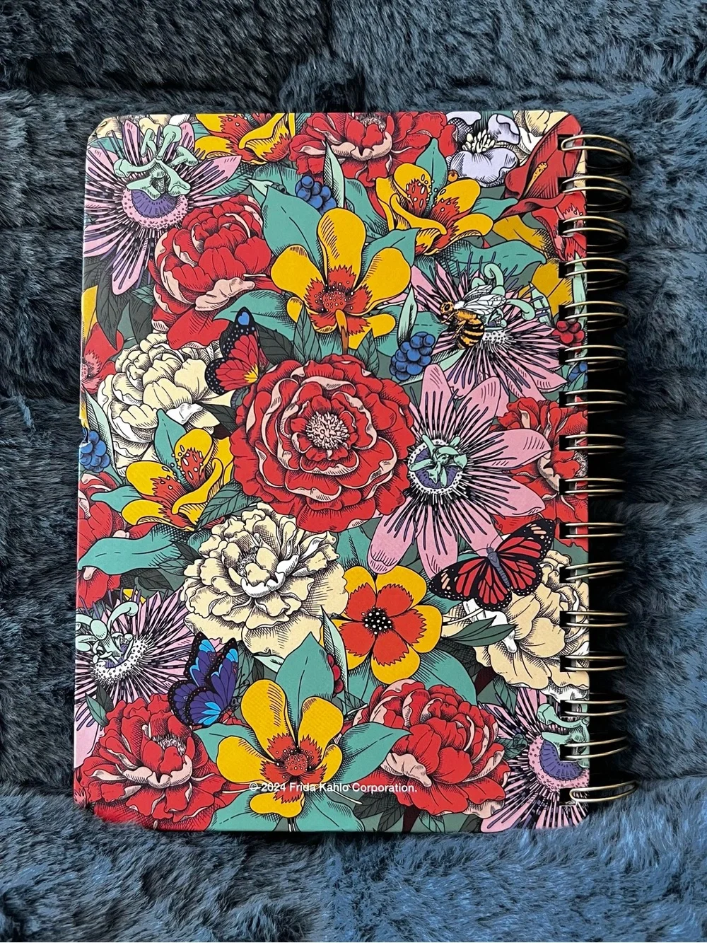 Frida Kahlo Floral Spiral Notebook Journal | Floral Art Hardcover Notebook - Picture 5 of 6